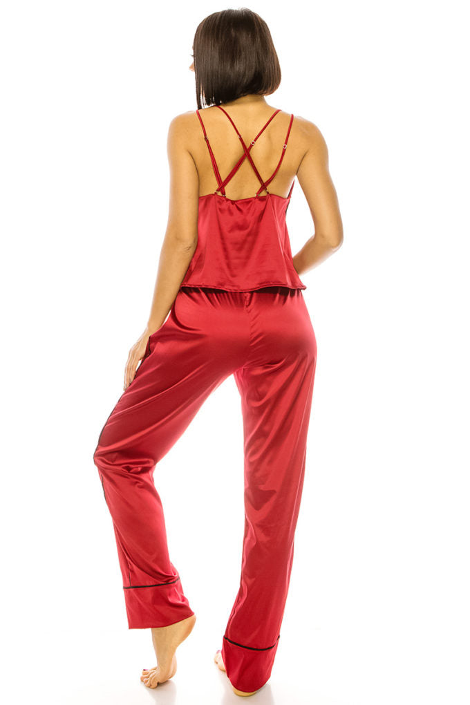 Satin Pj Pant Set