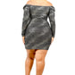 Glitter Wavy Mini Dress