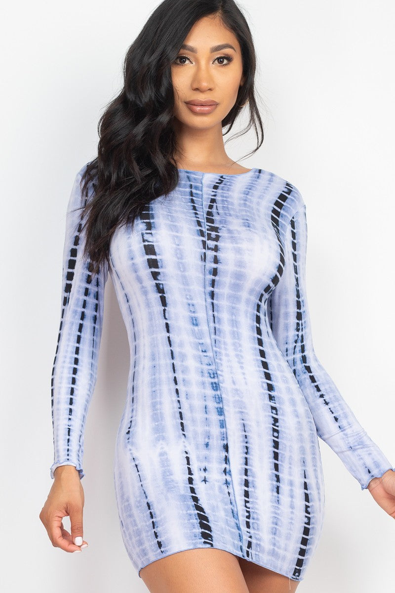 Tie-dye Bodycon Mini Dress