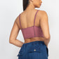 Bustier Ribbed Top - Dark Mauve