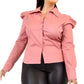 Poplin Puff Sleeve Shirt - Muave