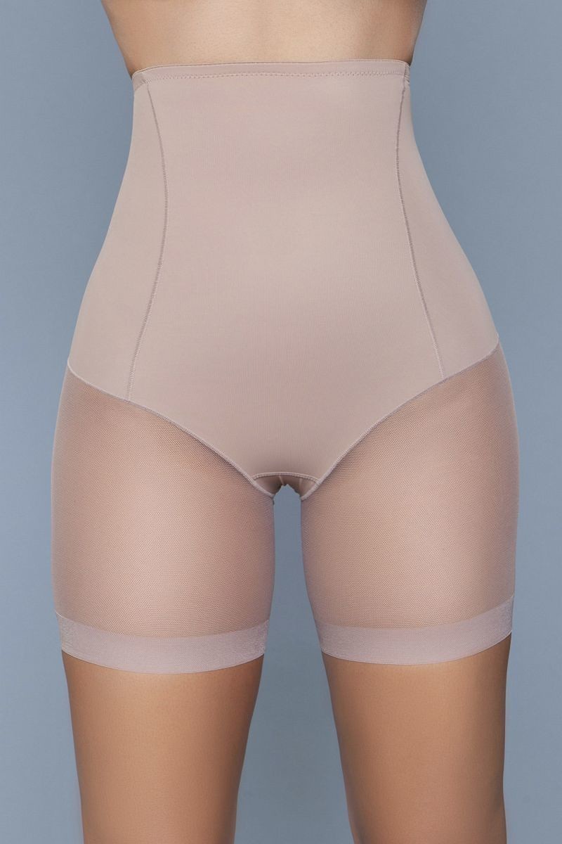 Nude High Waist Mesh Shorts Body Shaper