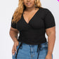 Curve Ruched Drawstring Top
