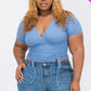 Curve Ruched Drawstring Top