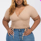 Curve Ruched Drawstring Top