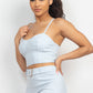 Cami Crop Top & Belted Pants Set