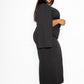 Cape Sleeve Midi Dress