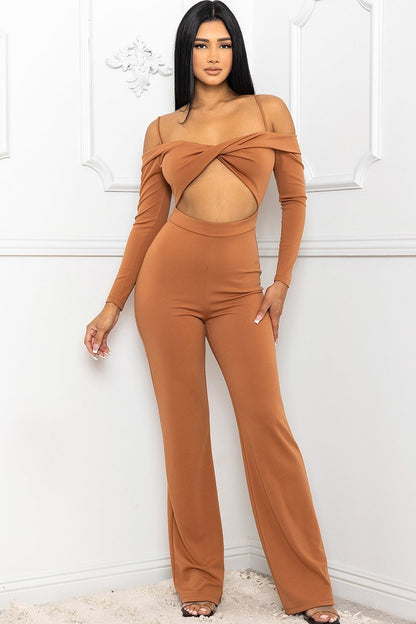 Open Shoulder Jumpsuit