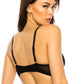 Coverage Lace Trim Bra - Black