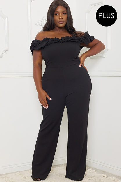 Ruffle Off Shoulder Jumpsuit