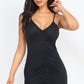 Adjustable Ruched Front Mini Dress