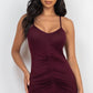 Adjustable Ruched Front Mini Dress