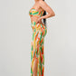 Satin Bra Top and Palazzo Jumpsuit