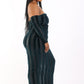 Velvet Off Shoulder Dress