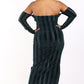 Velvet Off Shoulder Dress