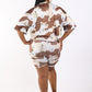 Camo Cropped Top and Biker Short Set Curve