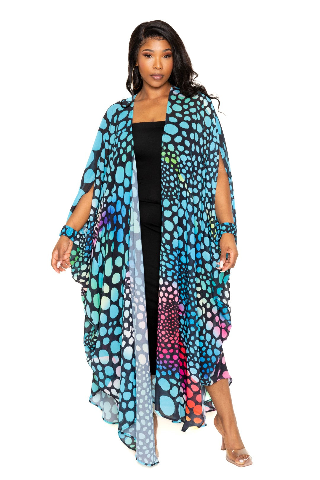 Open Sleeve Kimono - Blue