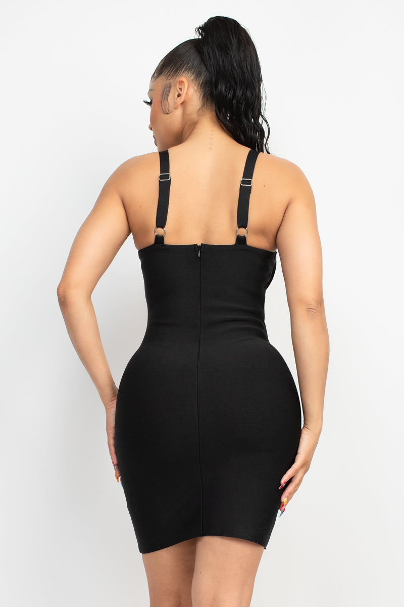 Sweetheart Bandage Dress - Black