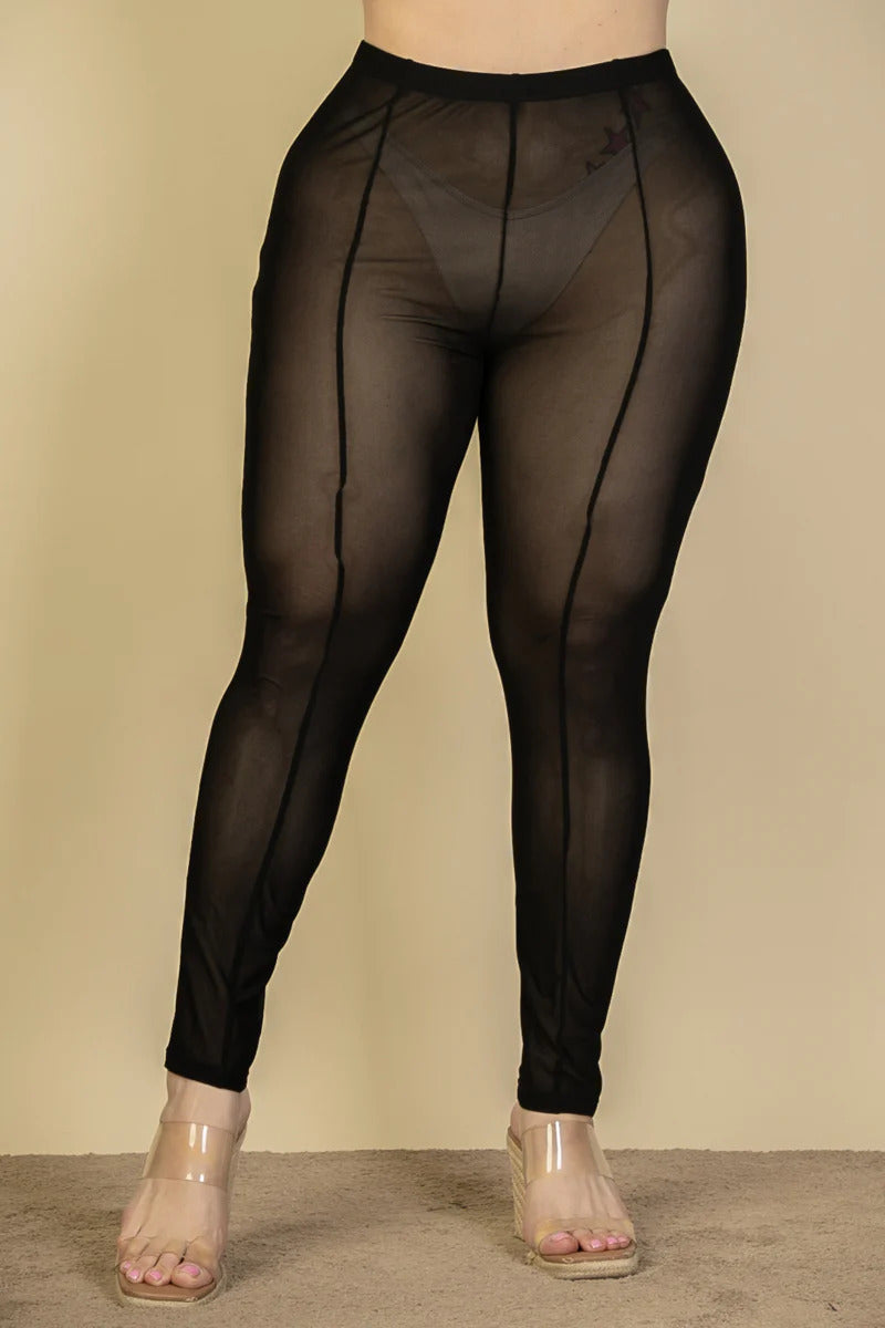 Curve High Waist Mesh Leggings