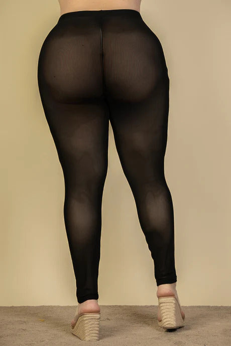 Curve High Waist Mesh Leggings