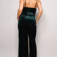 Velvet Rhinestone Belt Jumpsuit