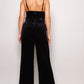 Velvet Rhinestone Belt Jumpsuit