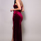 Strapless Sweetheart Velvet Dress