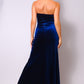 Strapless Sweetheart Velvet Dress