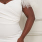 Mesh Tulle Shoulder Maxi Dress