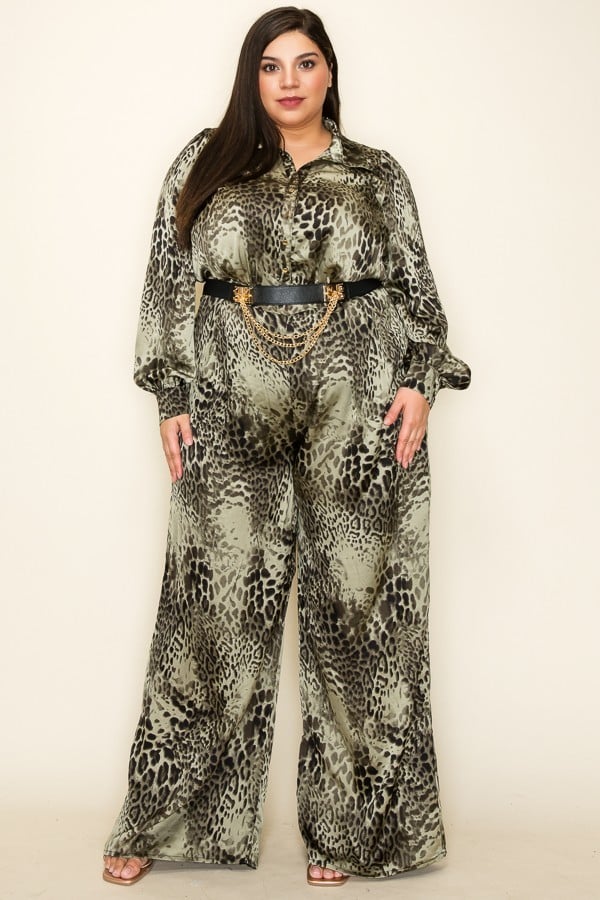 Leopard Palazzo Jumpsuit