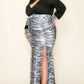 Zebra Print Maxi Dress w/ Slit