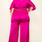 Short Sleeve Smocked Waist Jumpsuit
