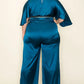 Short Sleeve Smocked Waist Jumpsuit