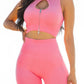Seamless Crop Top Short Set