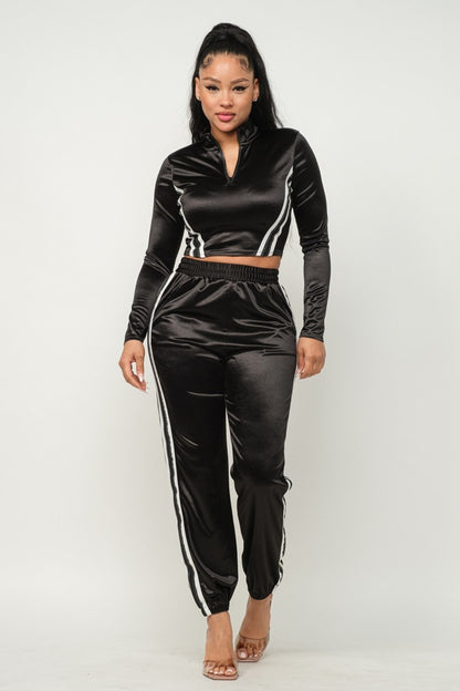 Crop Jacket and Pants Set