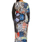 Double Print Front Split Dress