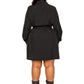Long Sleeve Belted Jacket Dress