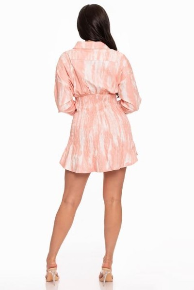 Tie Dye Button Down Mini Dress