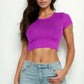 Short Sleeve Roundneck Crop Top