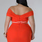 Curve Off Shoulder Skirt Set