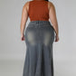 Denim High-waisted Stretch Skirt