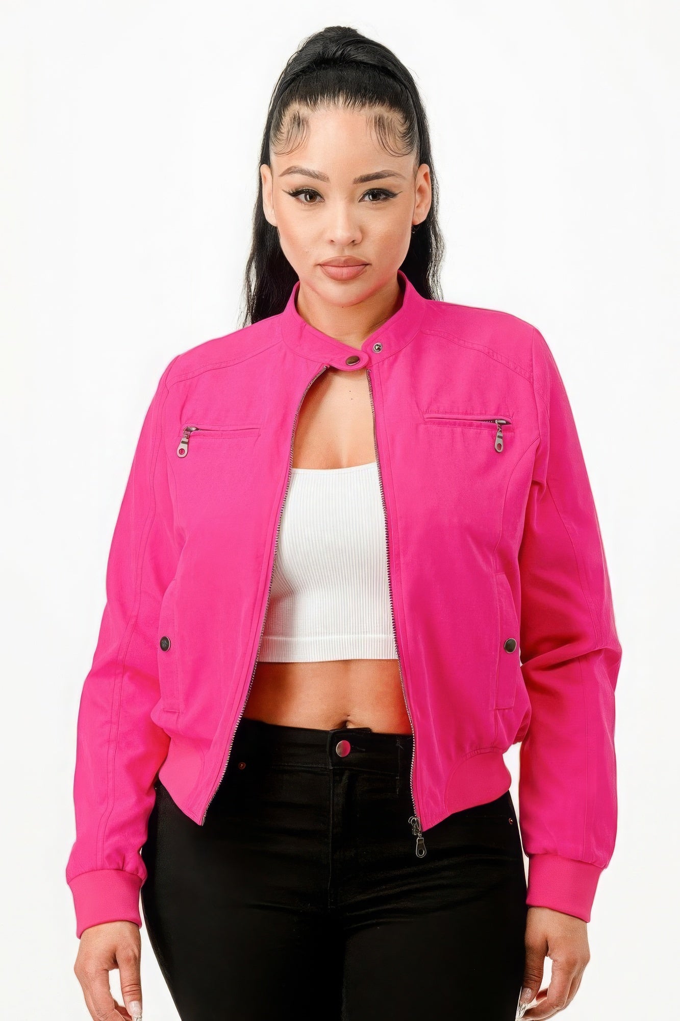 Zip Up Moto Jacket