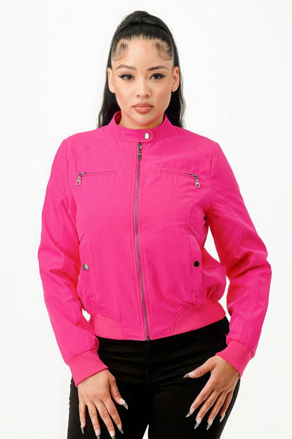 Zip Up Moto Jacket