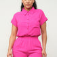 Loose Fit Button Down Top & Shorts Set