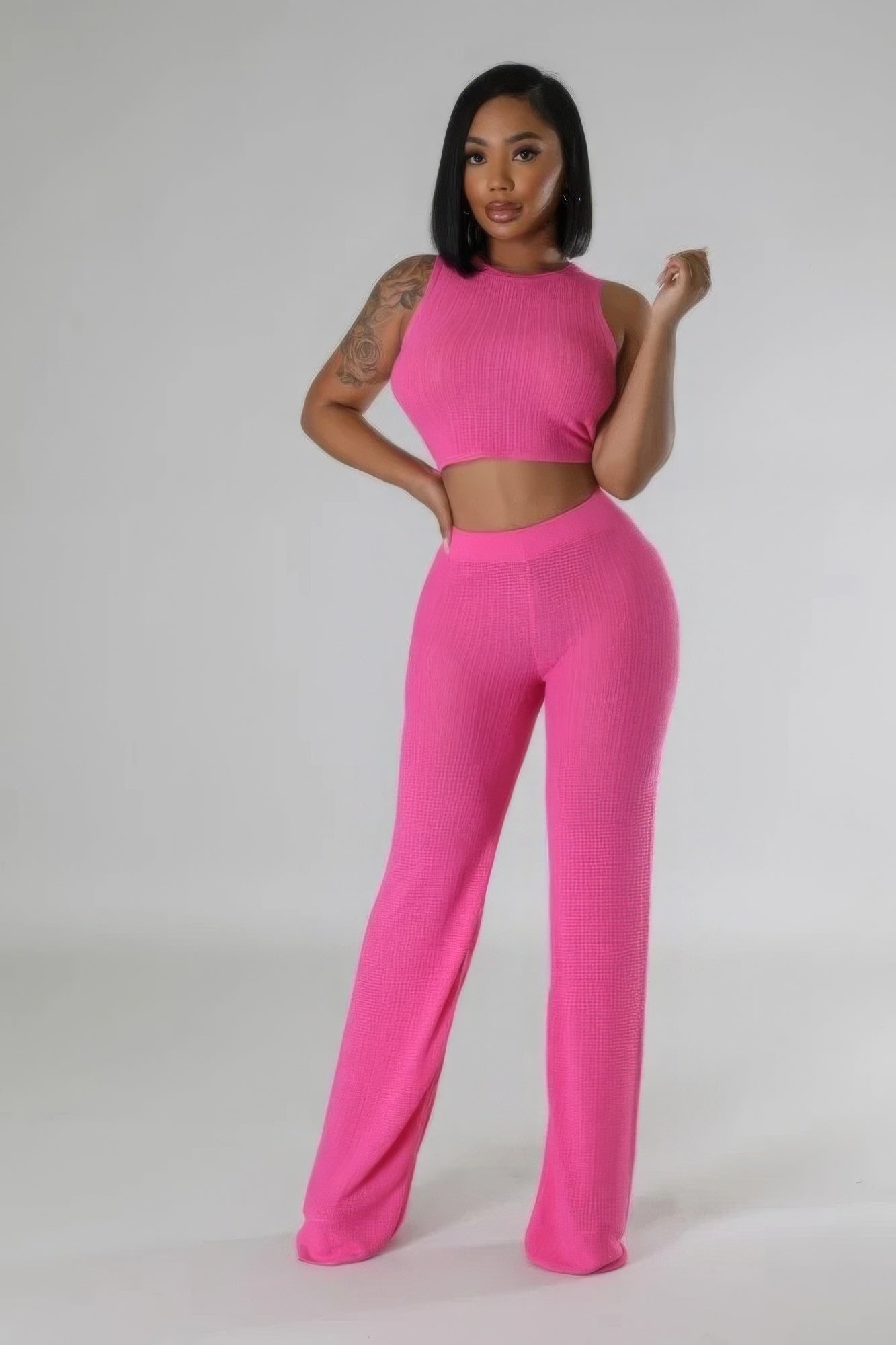 Tie Back Two-Piece Pant Set